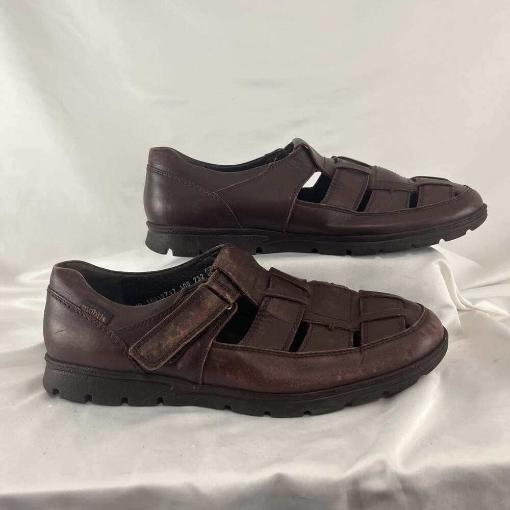 Mephisto Air-Relax Mobil’s Brown Leather Fisherman’s Sandals Men’s Size US 12
